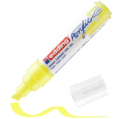 edding 5000 marker acrilic, cu vârf tăiat, B (5-10 mm) - 065, neon yellow
