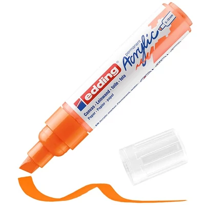 edding 5000 marker acrilic, cu vârf tăiat, B (5-10 mm) - 066, neon orange