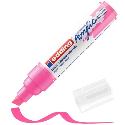 edding 5000 marker acrilic, cu vârf tăiat, B (5-10 mm) - 069, neon pink