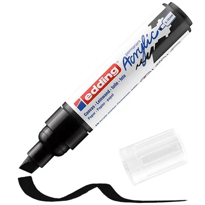 edding 5000 marker acrilic, cu vârf tăiat, B (5-10 mm) - 901, black