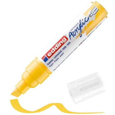 edding 5000 marker acrilic, cu vârf tăiat, B (5-10 mm) - 905, traffic yellow