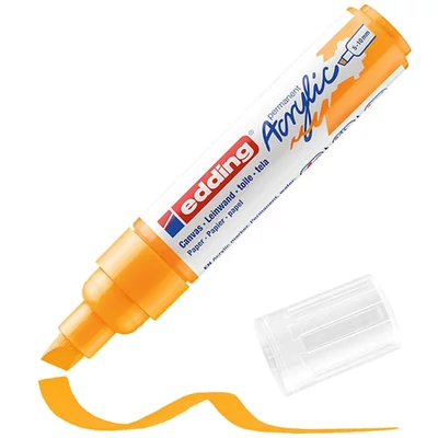 edding 5000 marker acrilic, cu vârf tăiat, B (5-10 mm) - 906, sunny yellow