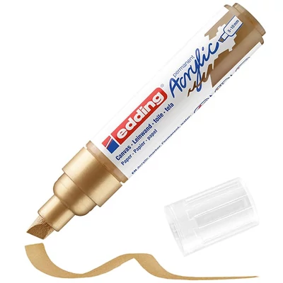 edding 5000 marker acrilic, cu vârf tăiat, B (5-10 mm) - 924, rich gold