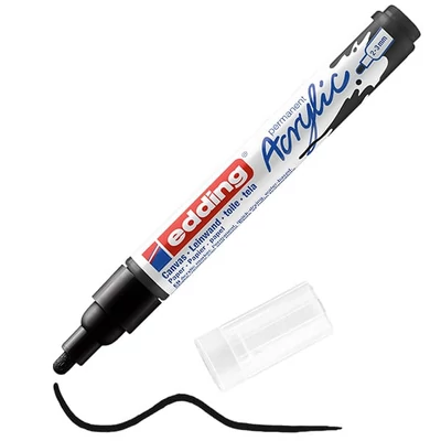 edding 5100 marker acrilic , M (2-3 mm) - 901, black