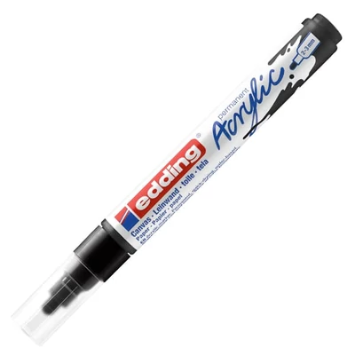 edding 5100 marker acrilic , M (2-3 mm) - 901, black