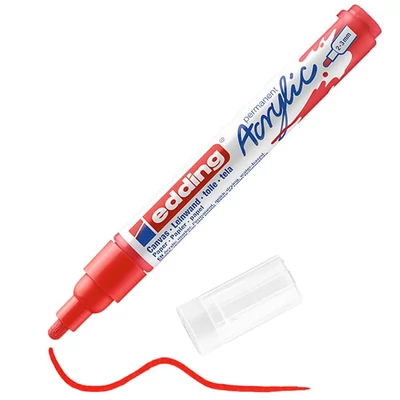edding 5100 marker acrilic , M (2-3 mm) - 902, traffic red