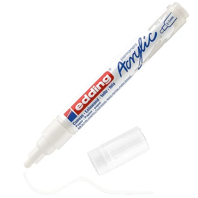 edding 5100 marker acrilic , M (2-3 mm) - 922, traffic white