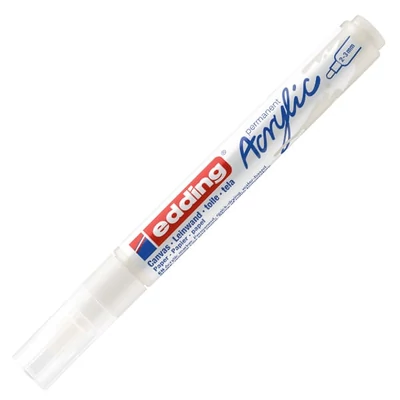 edding 5100 marker acrilic , M (2-3 mm) - 922, traffic white
