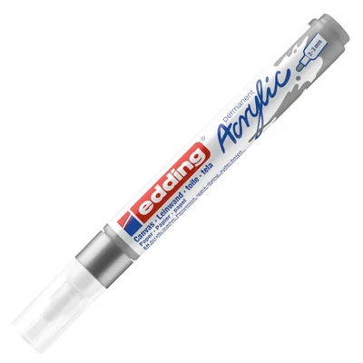 edding 5100 marker acrilic , M (2-3 mm) - 923, rich silver