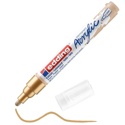 edding 5100 marker acrilic , M (2-3 mm) - 924, rich gold