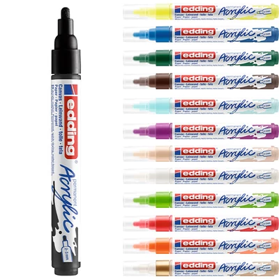 edding 5100 marker acrilic , M (2-3 mm) - culori diverse
