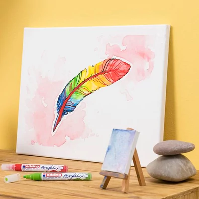 edding 5100 marker acrilic  în set, M (2-3 mm) - 5 buc, pastel