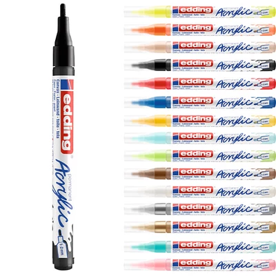 edding 5300 marker acrilic , F (1-2 mm) - culori diverse