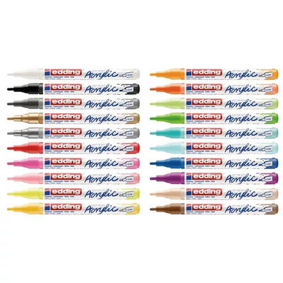 edding 5300 marker acrilic , F (1-2 mm) - culori diverse
