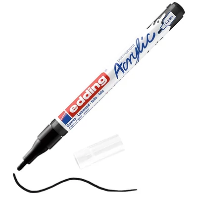 edding 5300 marker acrilic , F (1-2 mm) - 901, black