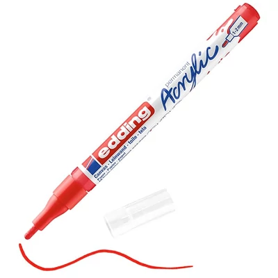 edding 5300 marker acrilic , F (1-2 mm) - 902, traffic red