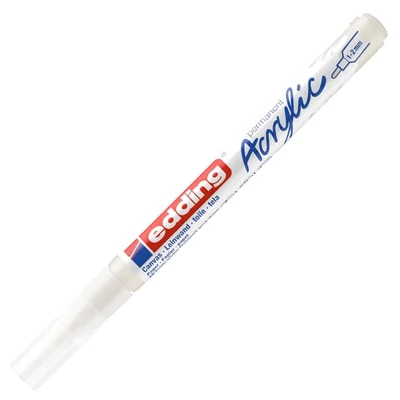 edding 5300 marker acrilic , F (1-2 mm) - 922, traffic white