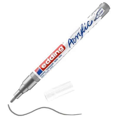 edding 5300 marker acrilic , F (1-2 mm) - 923, rich silver