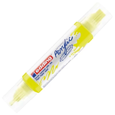 edding 5400 3D Double liner marker acrilic pentru pictură cu două vârfuri - 065, neon yellow