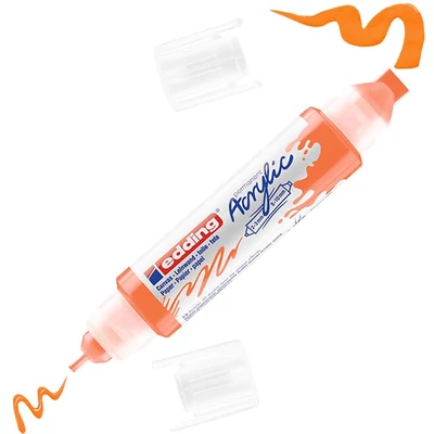 edding 5400 3D Double liner marker acrilic pentru pictură cu două vârfuri - 066, neon orange
