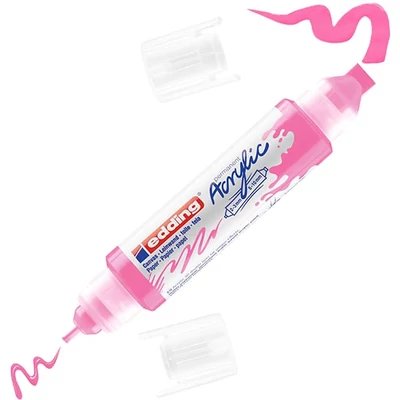 edding 5400 3D Double liner marker acrilic pentru pictură cu două vârfuri - 069, neon pink