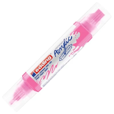 edding 5400 3D Double liner marker acrilic pentru pictură cu două vârfuri - 069, neon pink