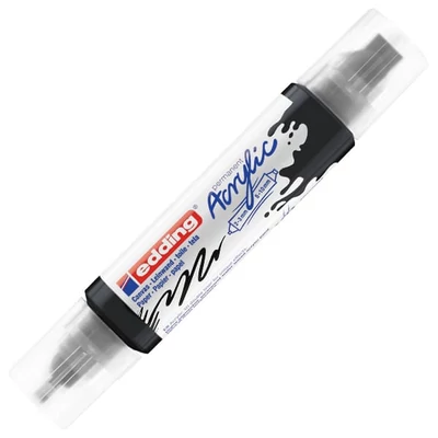 edding 5400 3D Double liner marker acrilic pentru pictură cu două vârfuri - 901, black