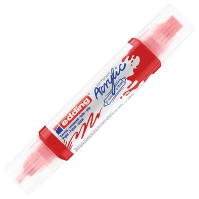 edding 5400 3D Double liner marker acrilic pentru pictură cu două vârfuri - 902, traffic red