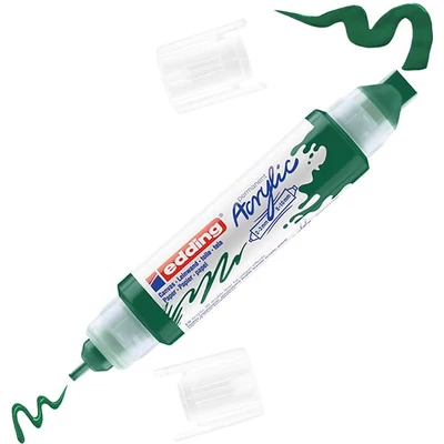 edding 5400 3D Double liner marker acrilic pentru pictură cu două vârfuri - 904, moss green