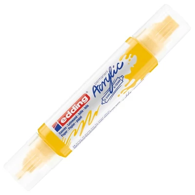 edding 5400 3D Double liner marker acrilic pentru pictură cu două vârfuri - 905, traffic yellow