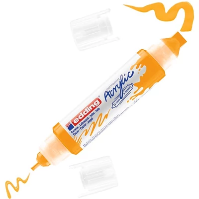 edding 5400 3D Double liner marker acrilic pentru pictură cu două vârfuri - 906, sunny yellow