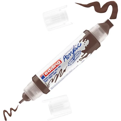 edding 5400 3D Double liner marker acrilic pentru pictură cu două vârfuri - 907, chocolate brown
