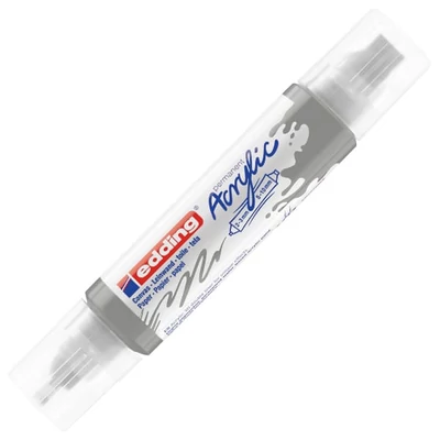 edding 5400 3D Double liner marker acrilic pentru pictură cu două vârfuri - 923, rich silver