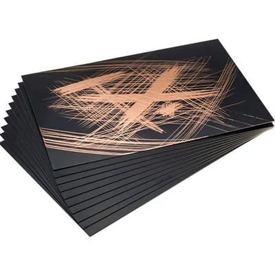 Film de zgârietură Essdee pentru crearea imaginilor de zgârietură, 10 buc, 101x152 mm - cupru
