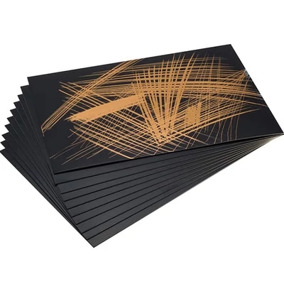 Film de zgârietură Essdee pentru crearea imaginilor de zgârietură, 10 buc, 101x152 mm - auriu