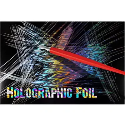 Film de zgârietură Essdee pentru crearea imaginilor de zgârietură, 10 buc, 101x152 mm - holografic
