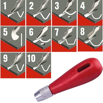 Set de cuțite pentru linogravare Essdee, 11 buc