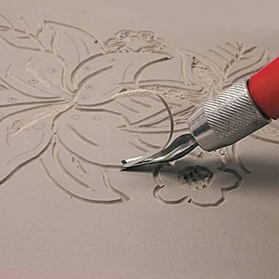 Set cuțit pentru tăiat linoleum 3-în-1 și placă de netezire Essdee, 5 buc