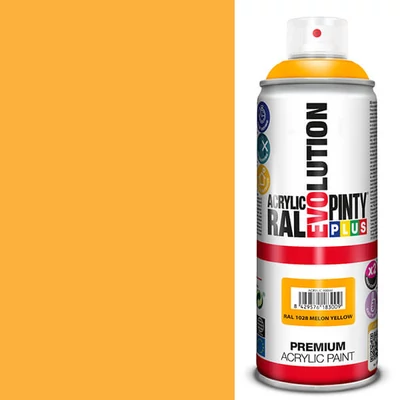 Vopsea spray acrilica, EVOLUTION lucioasa, 400 ml - RAL1028 melon yellow