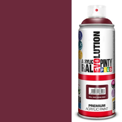 Vopsea spray acrilica, EVOLUTION lucioasa, 400 ml - RAL3005 wine red