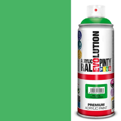 Vopsea spray acrilica, EVOLUTION lucioasa, 400 ml - RAL6018 yellow green
