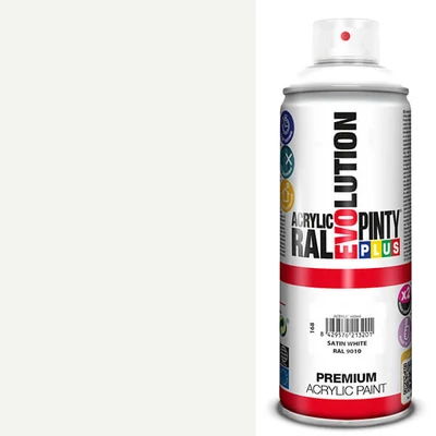 Spray vopsea acrilică EVOLUTION luciu de mătase, 400 ml - RAL9010 pure white
