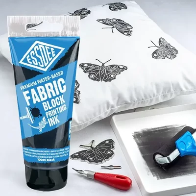 Vopsea lino pentru textile Essdee, 100 ml, pe baza de apa - negru