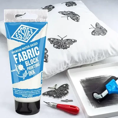 Vopsea lino pentru textile Essdee, 100 ml, pe baza de apa - alb