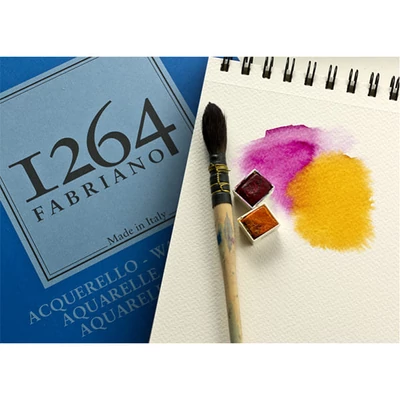 Bloc de acuarelă Fabriano 1264, 300 g - A5, vârf în spirală