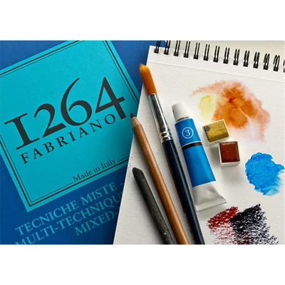 Fabriano 1264 Mix Media, Bloc de desen și pictură, 300 g - A4, spiralat sus