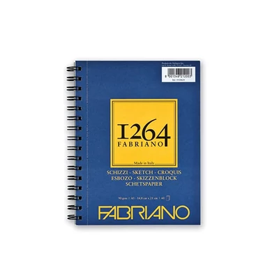 Bloc de desen și schițe  Fabriano 1264, 90 g - A5, spiralată lateral