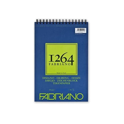 Bloc de desen universal Fabriano 1264, 180 g - A5, spiralat sus  