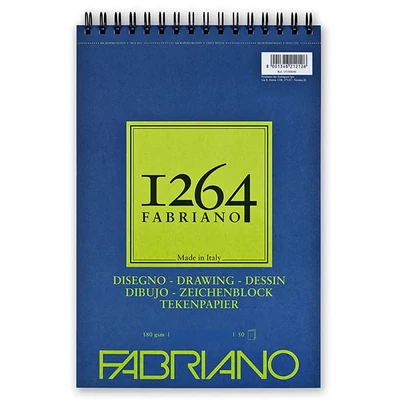 Bloc de desen universal Fabriano 1264, 180 g - A3, spiralat sus  