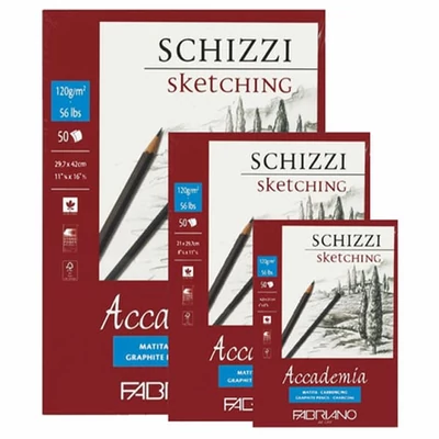 Bloc de desen și schițe  Fabriano Accademia, 120 g, 50 coli  - diferite dimensiuni